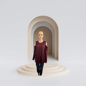 Plus size semi- Sheer off the shoulder blouse